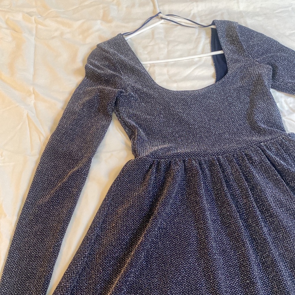 Free people midnight glitter long sleeve dress size small